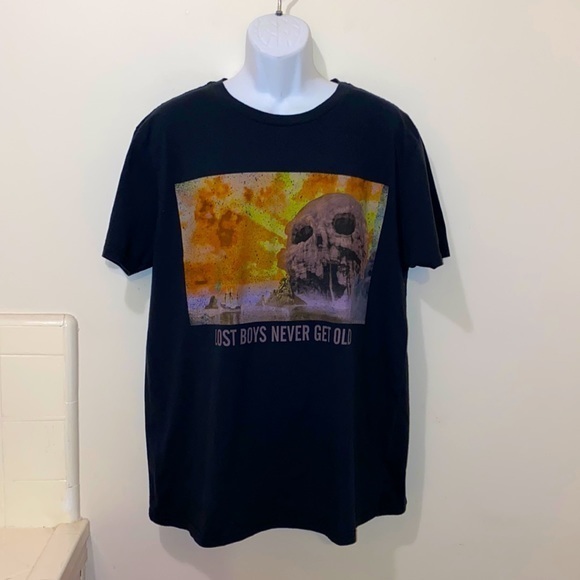 Unisex Disney Peter Pan “Lost Boys Never Get Old” Distressed Graphic Tee - Picture 1 of 9